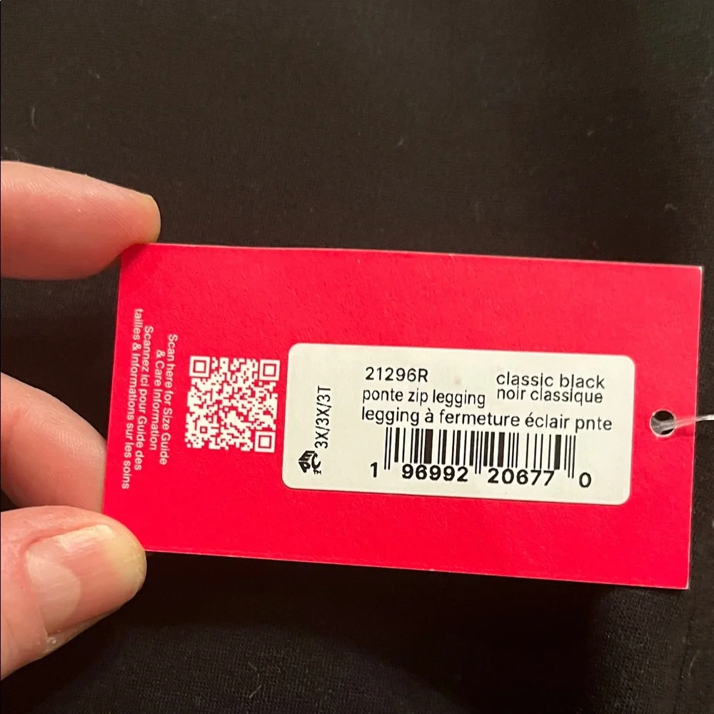 SPANX Black Women's SuperSmooth Ponte Zip Leggings - Picture 3 of 6